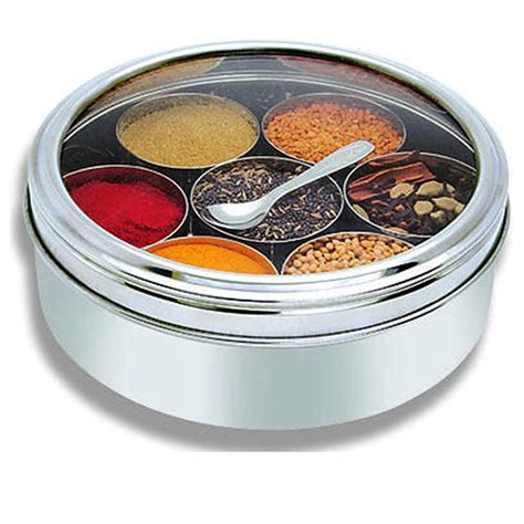 stainless steel masala box online|stainless steel spice box.